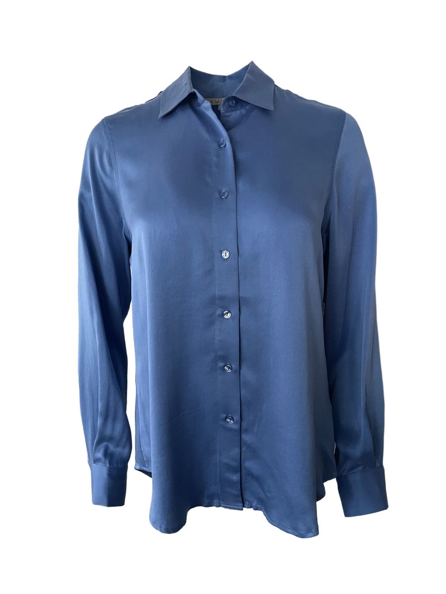Amuse Silkebluse Classic BlueAW25