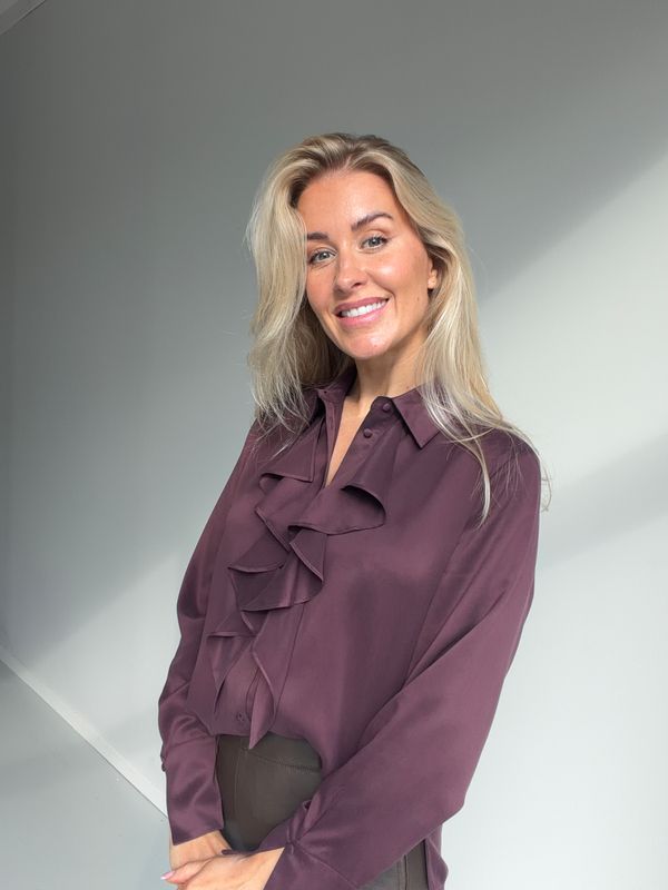 Amuse Silkebluse Lillie 159BurgundyAW26