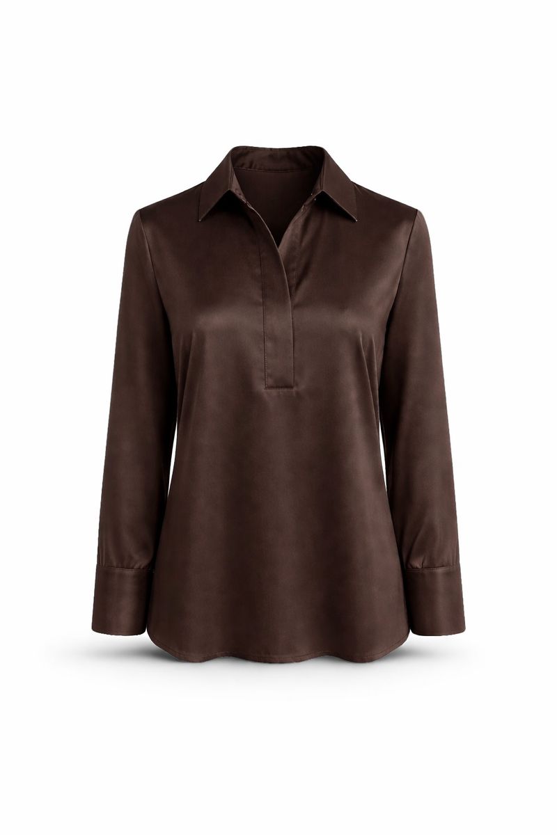 Amuse Silkebluse Anita 110BrownAW25