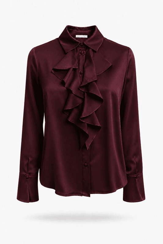 Amuse Silkebluse Lillie 159BurgundyAW26