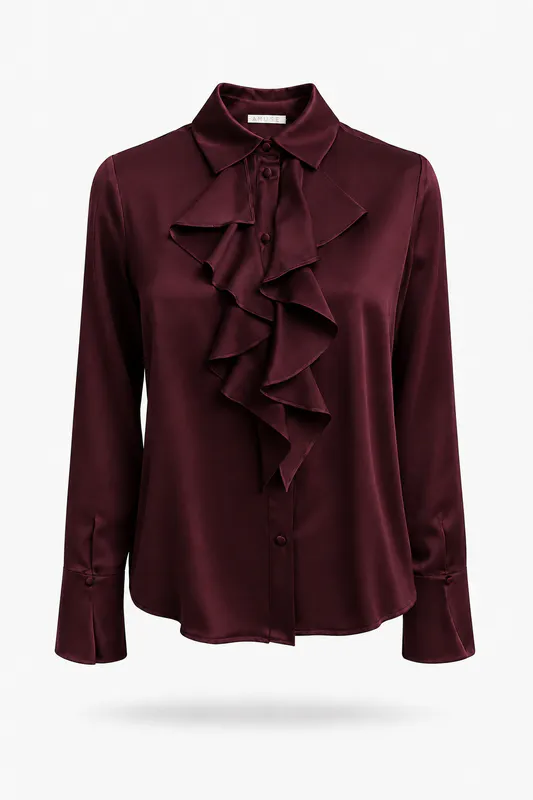 Amuse Silkebluse Lillie 159BurgundyAW26