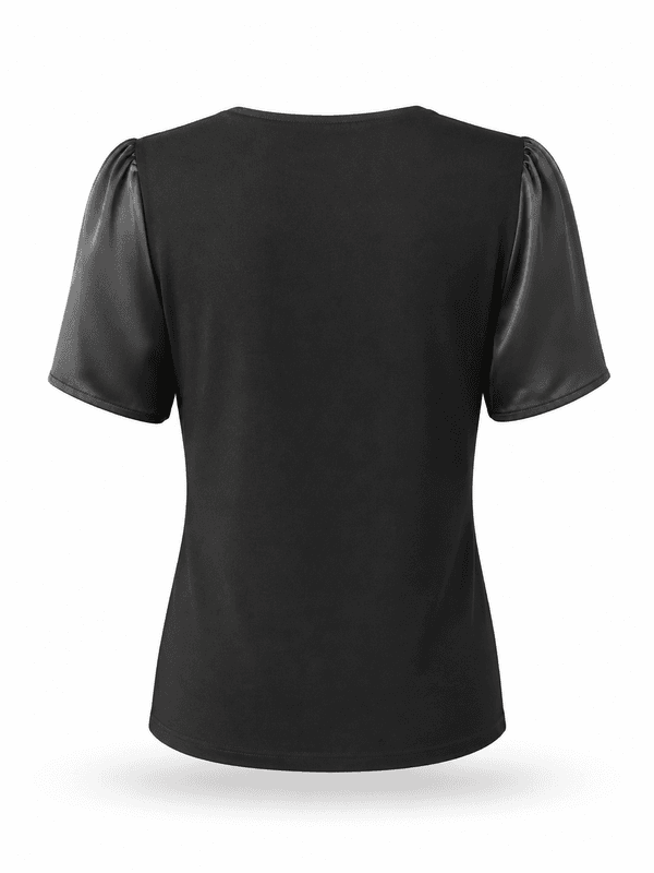Amuse Silkebluse Ella  BlackSS25-2