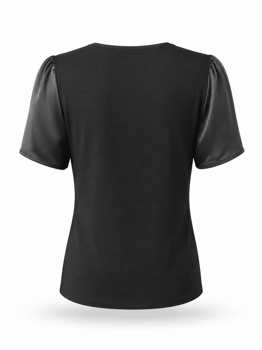 Amuse Silkebluse Ella  BlackSS25-2