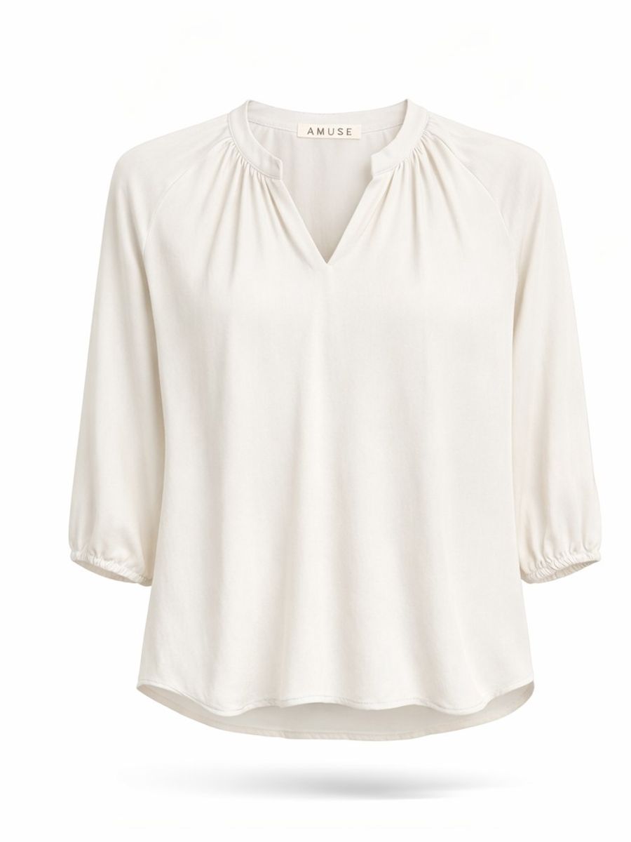 Amuse Silkebluse Klara 903OffwhiteSS26-2