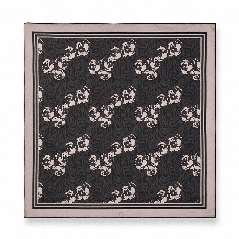 Amuse Silkeskjerf Eloise 888BrownPrint AW26
