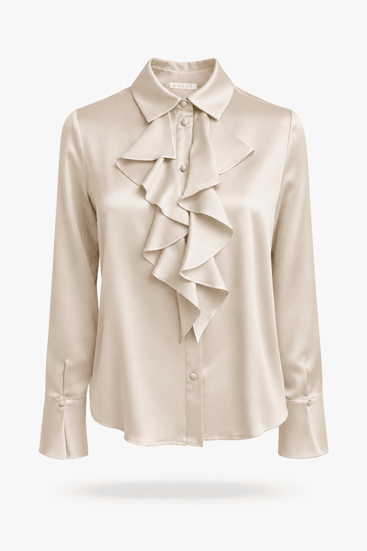 Amuse Silkebluse Lillie 104ChampagneAW26