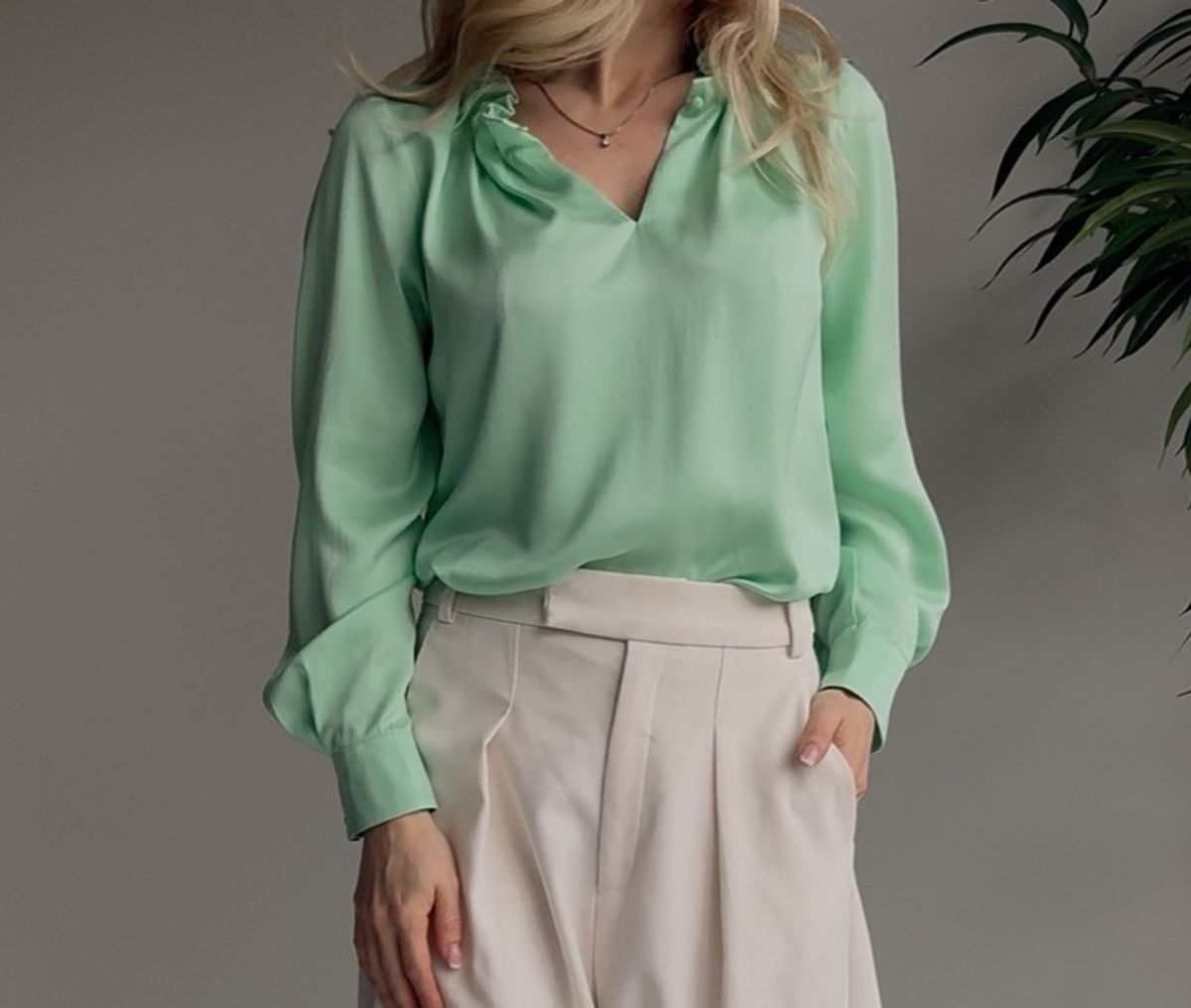 Amuse Silkebluse Ada 935GreenPS26