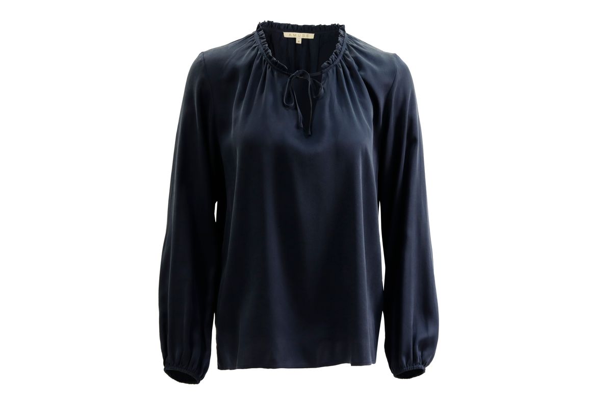 Amuse Silkebluse Mali 947NavySS26