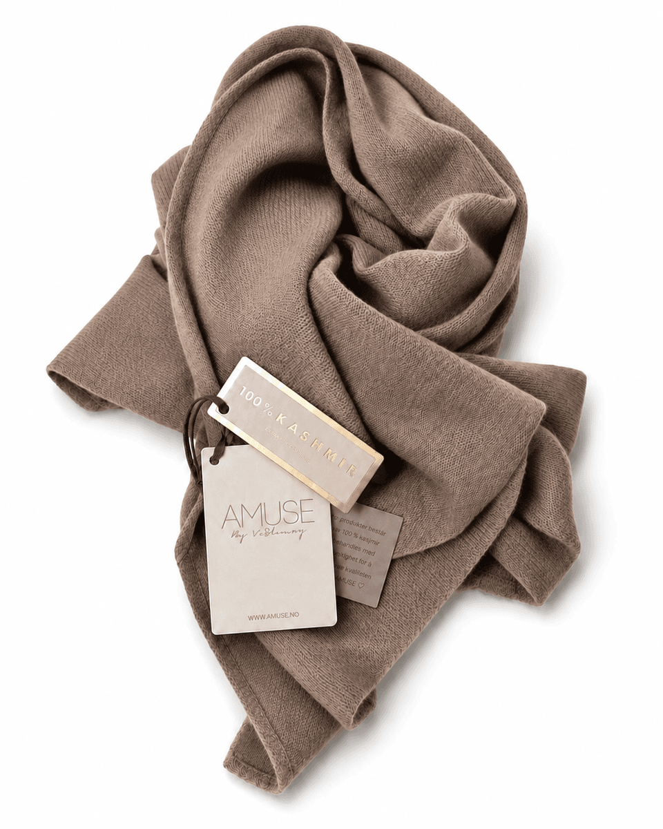 Amuse Knitted Scarf Sia 104ChampagneAW26