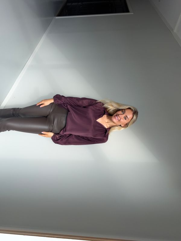 Amuse Silkebluse Hilde 159BurgundyAW26