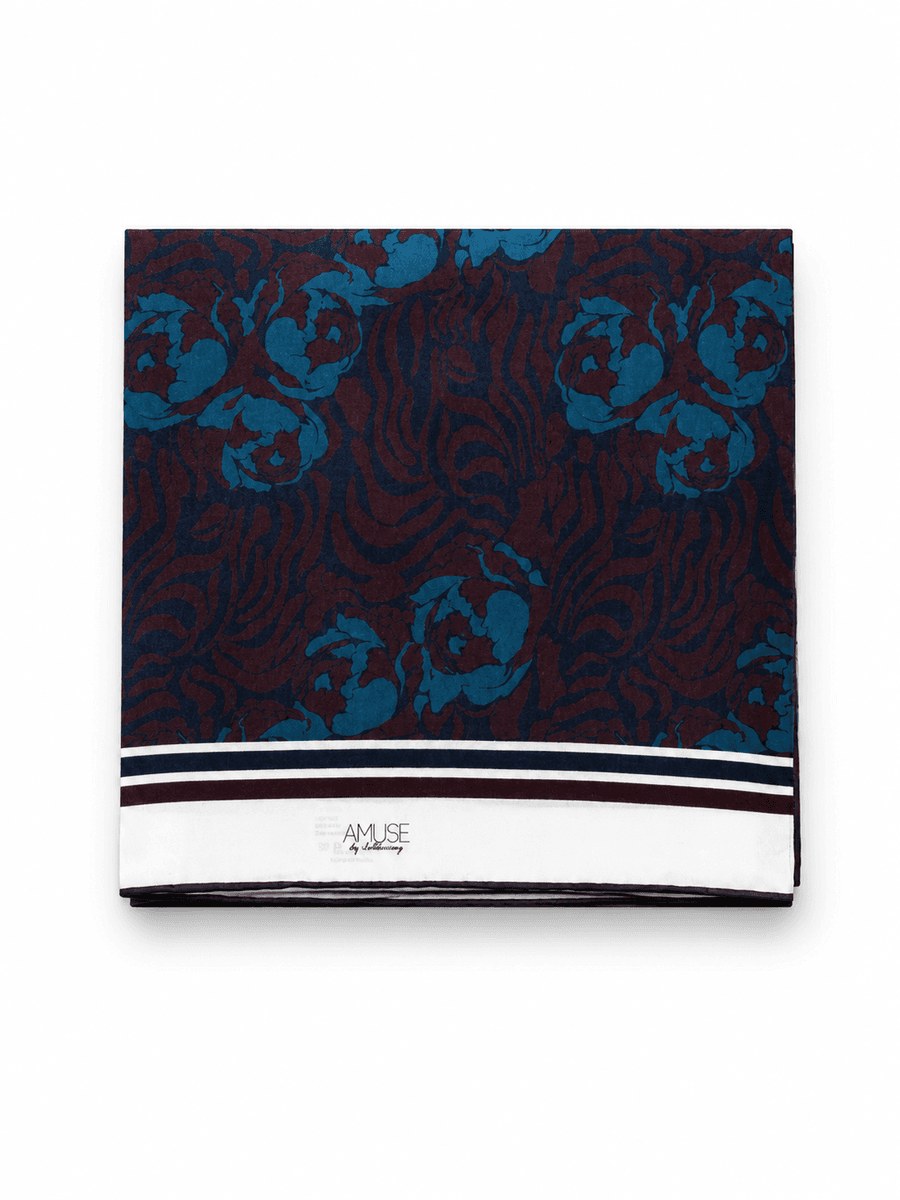 Amuse Silkeskjerf Eloise 859Burg/Navy/GreenPrintAW26