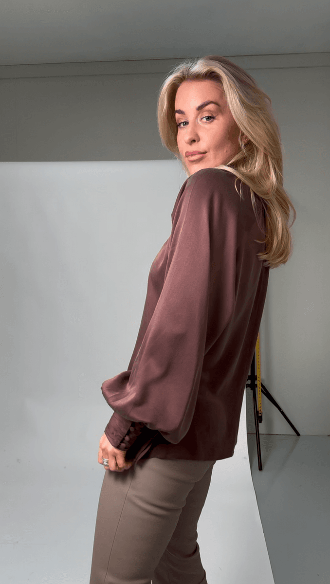 Amuse Silkebluse Hope BrownAW25