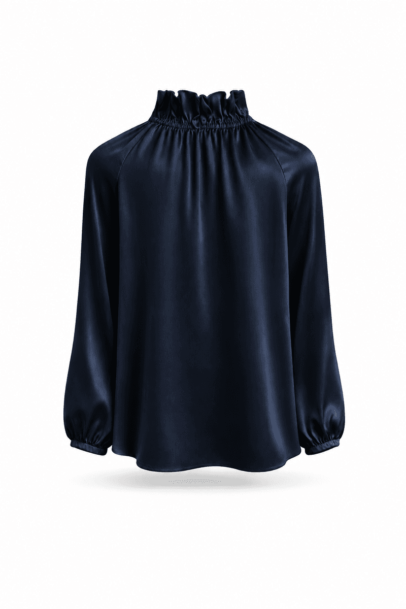 Amuse Silkebluse Berit 147NavyAW26